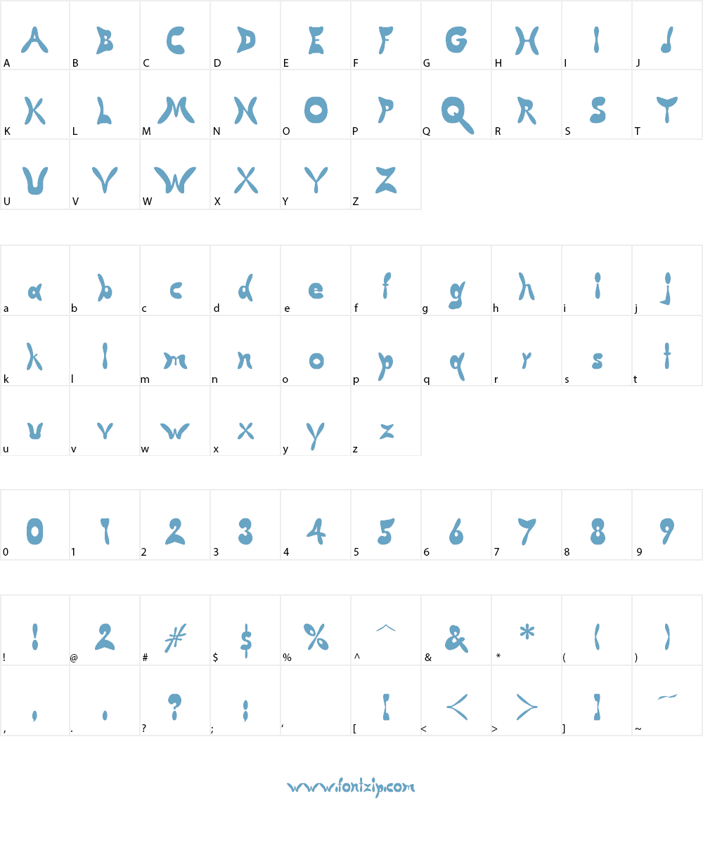 Butterfly Chromosome AOE Font Character