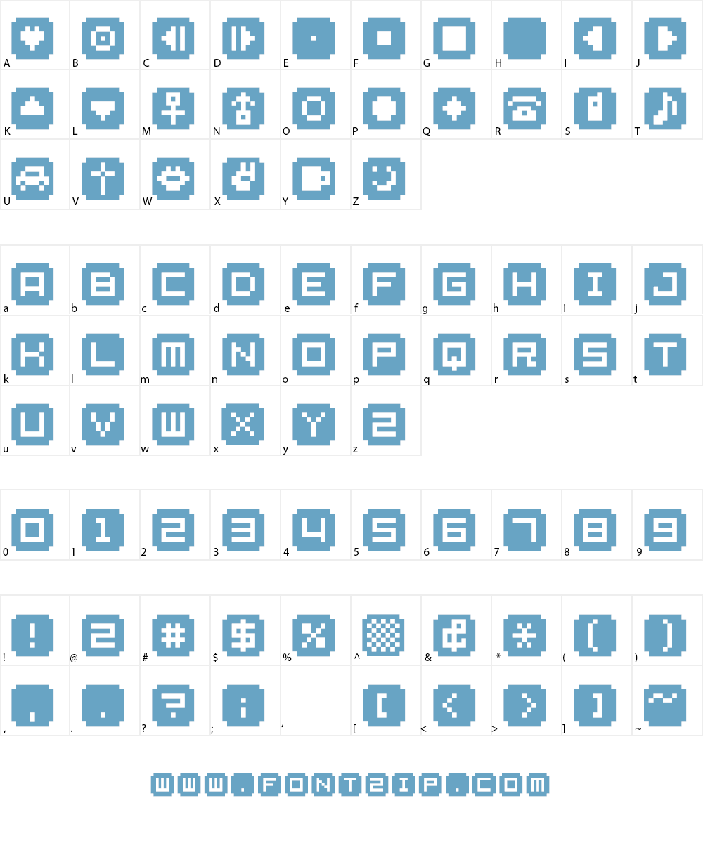 BM stamp Font Character