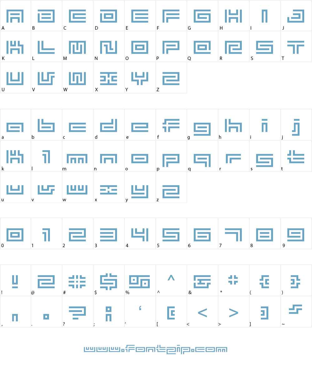BM tube Font Character