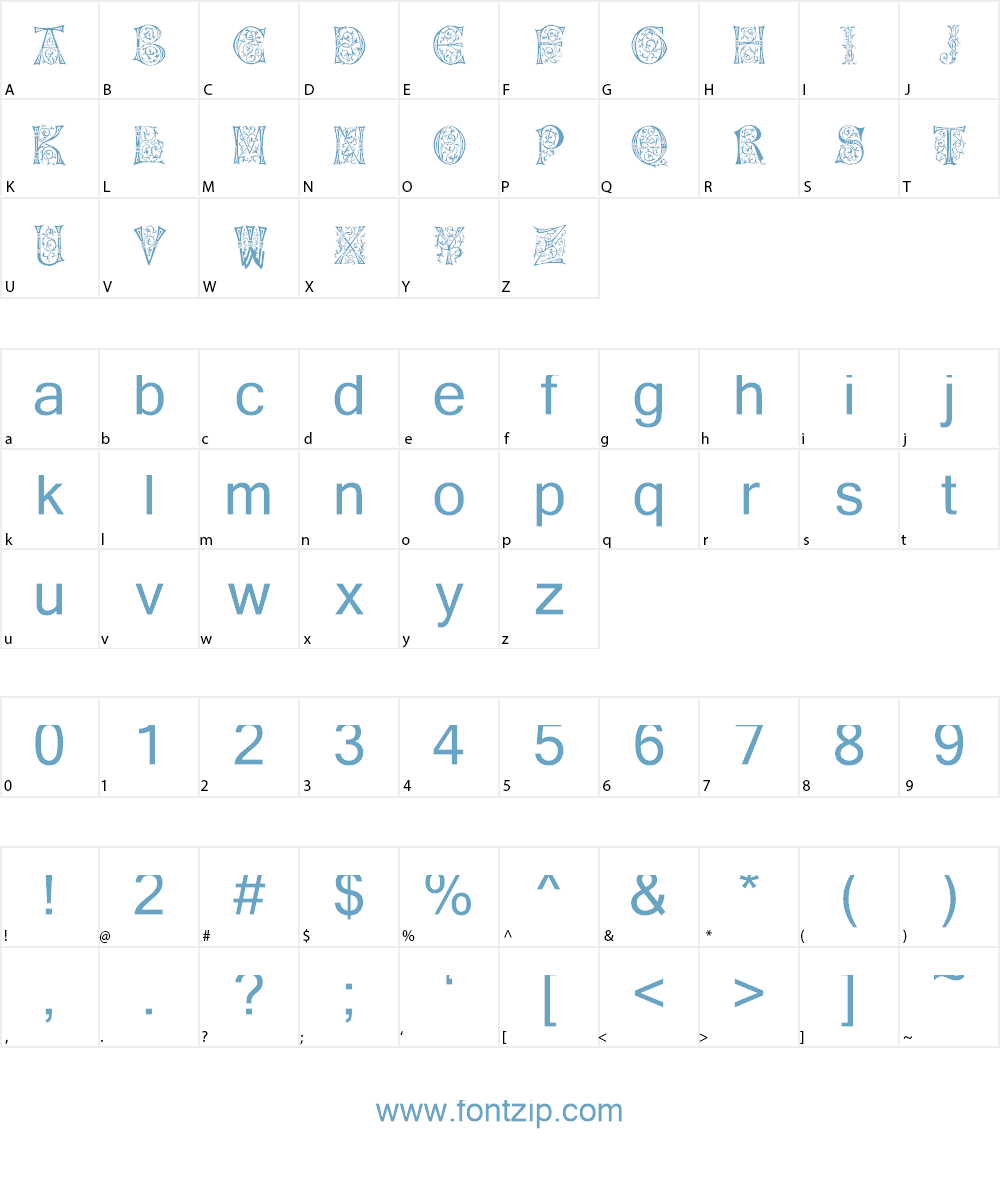 Napoli Font Character