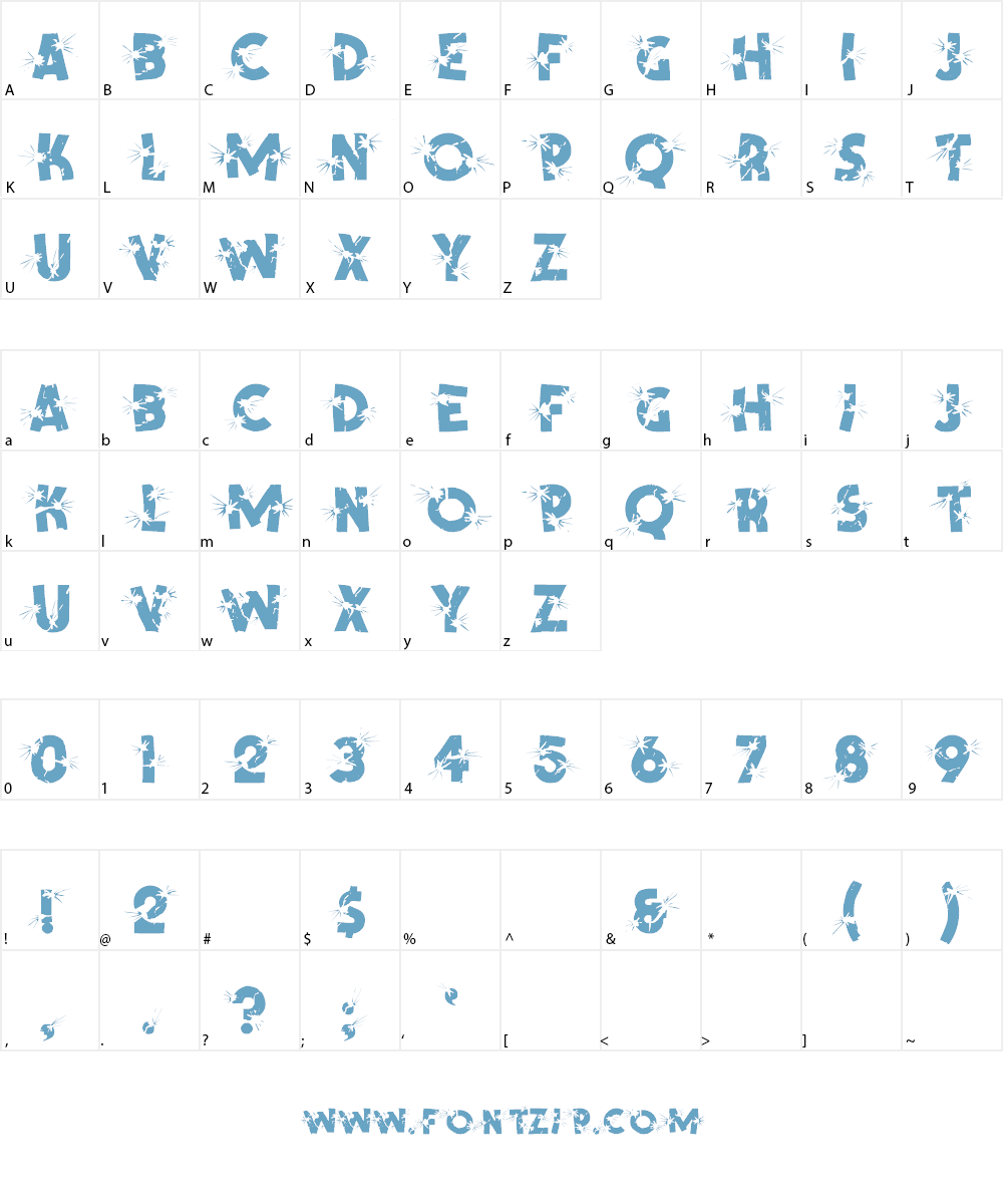 Shotling Font Character