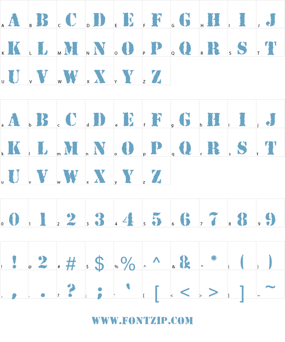 Due Date Font Character