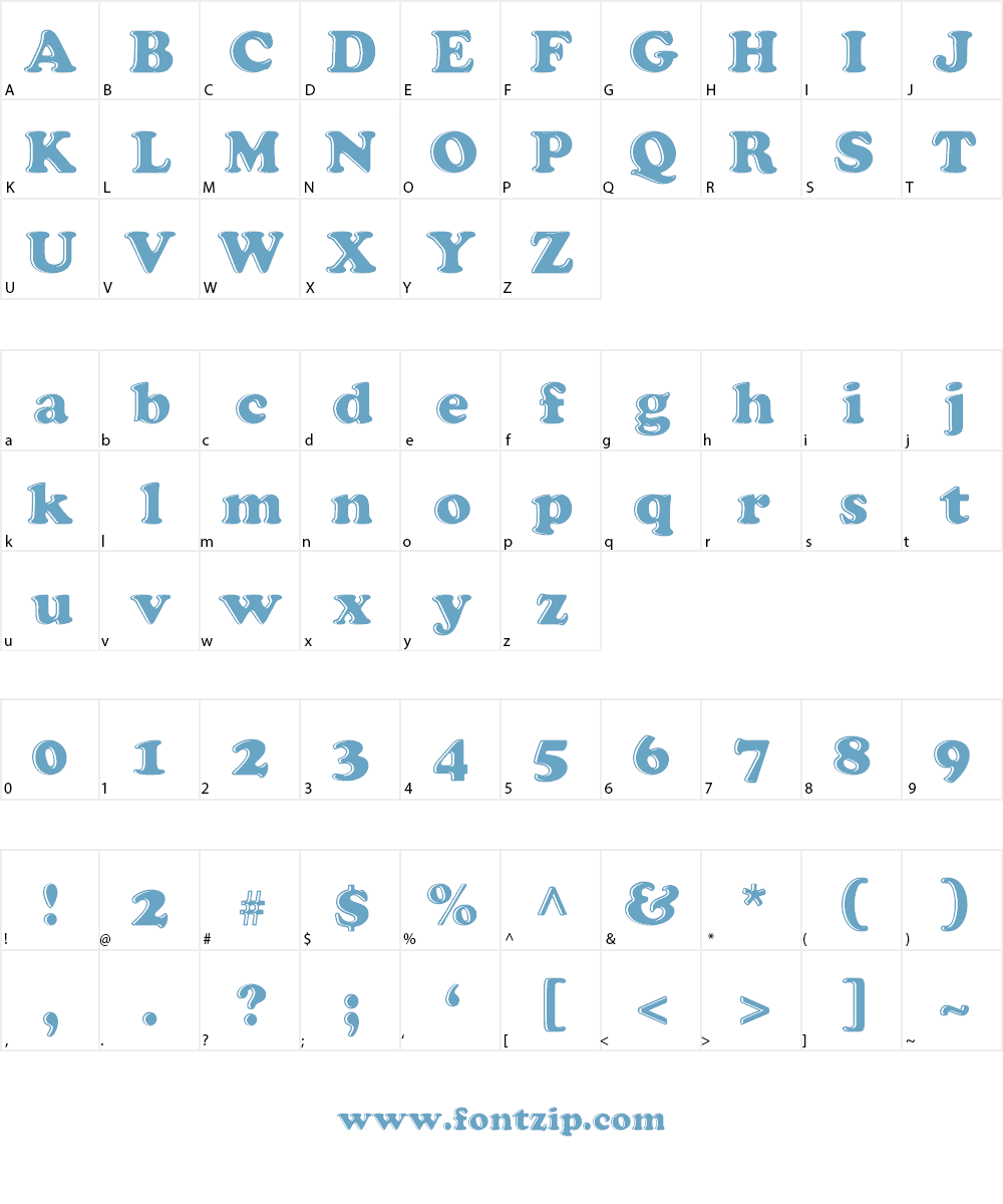 Grease Font Character