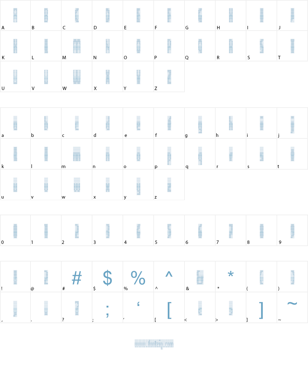 Deeter Font Character