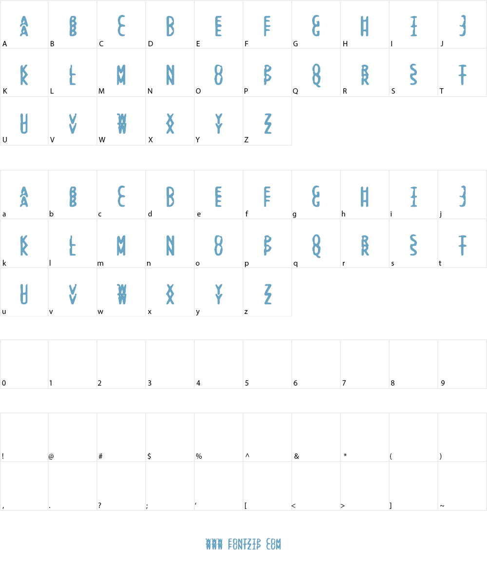 Doublextra Font Character