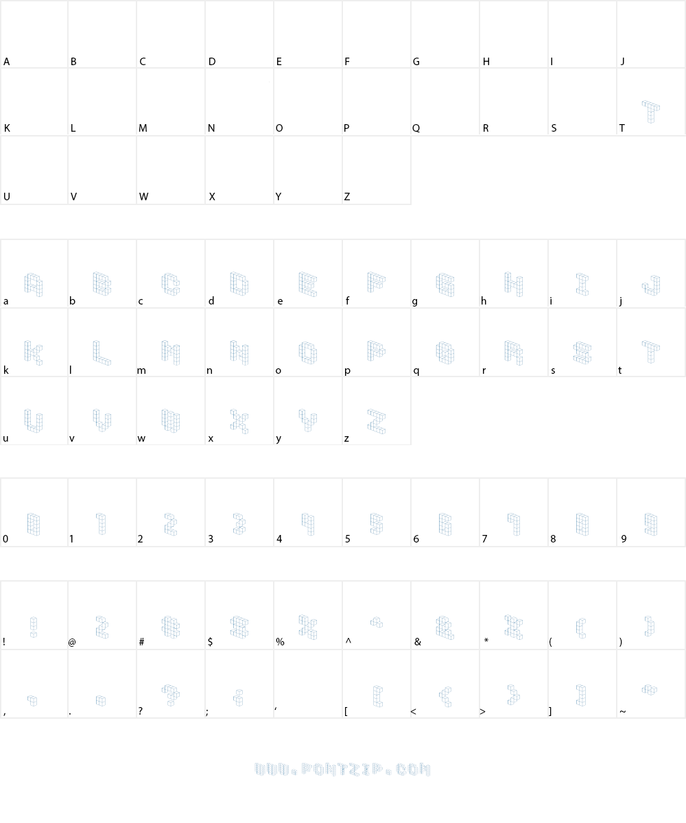 Demon Cubic Block Font Font Character