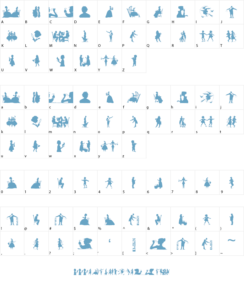 Silhous Font Character