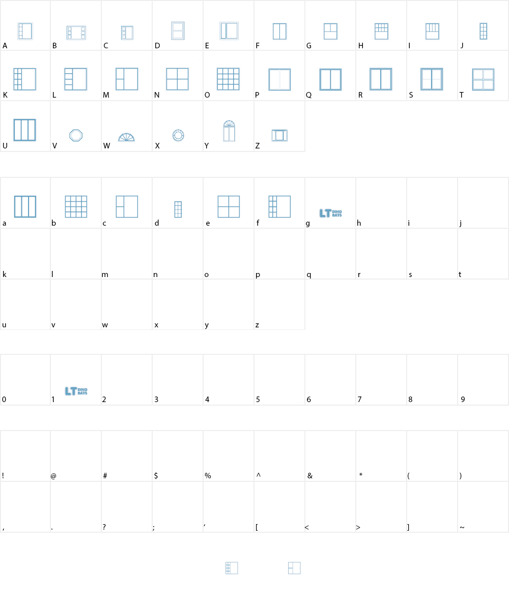 Windows LT Font Character