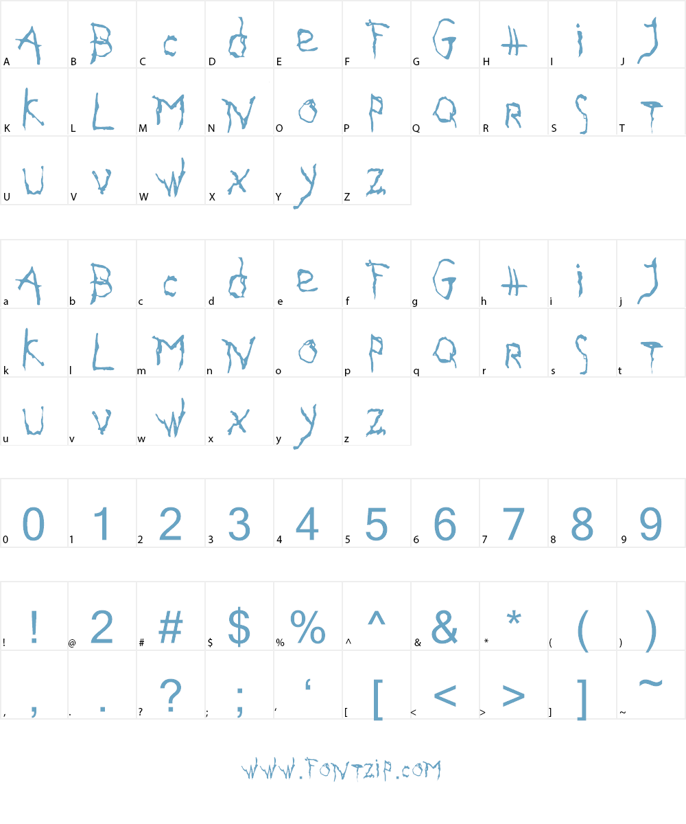 Gothika Font Character