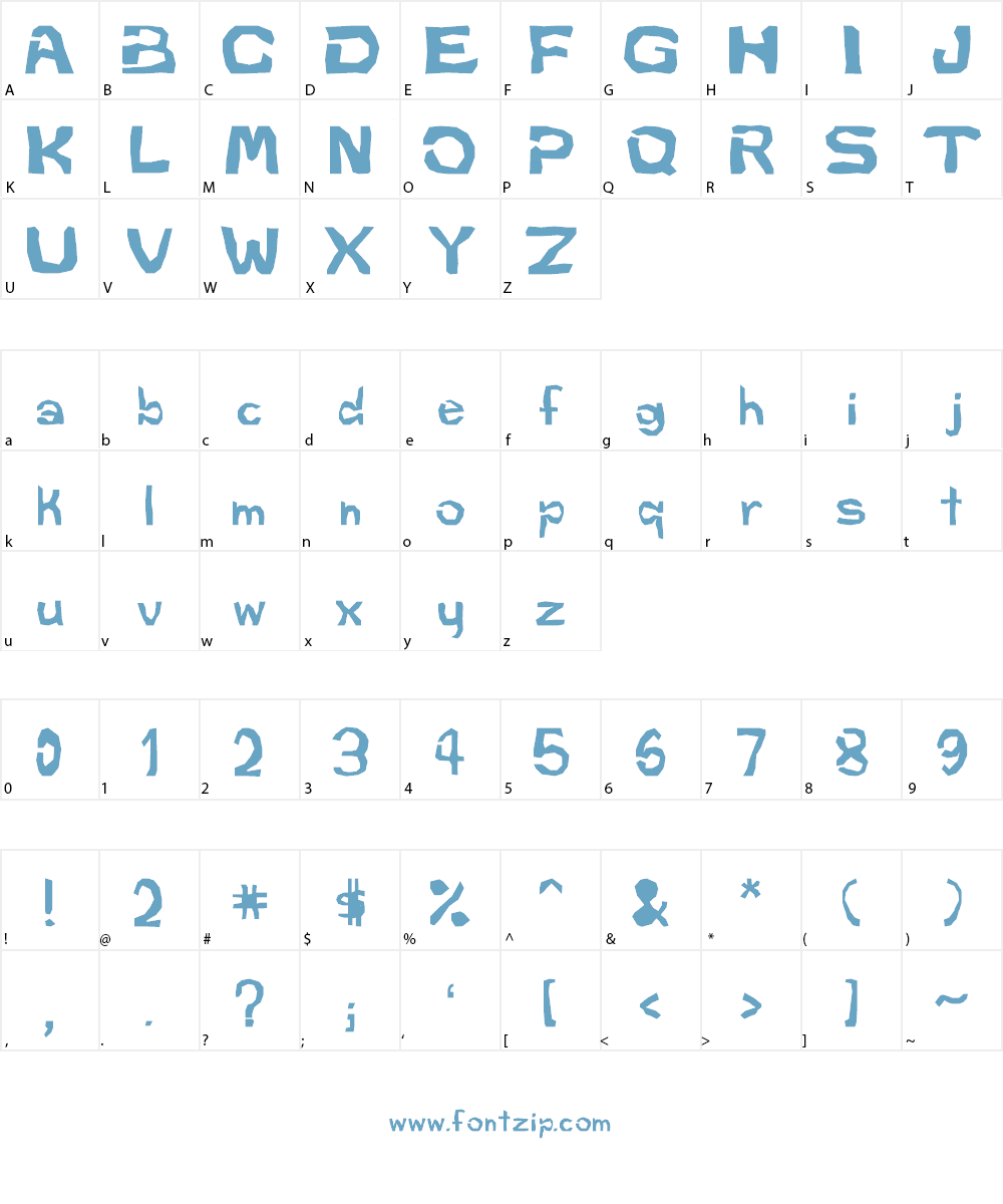 Daze Font Character