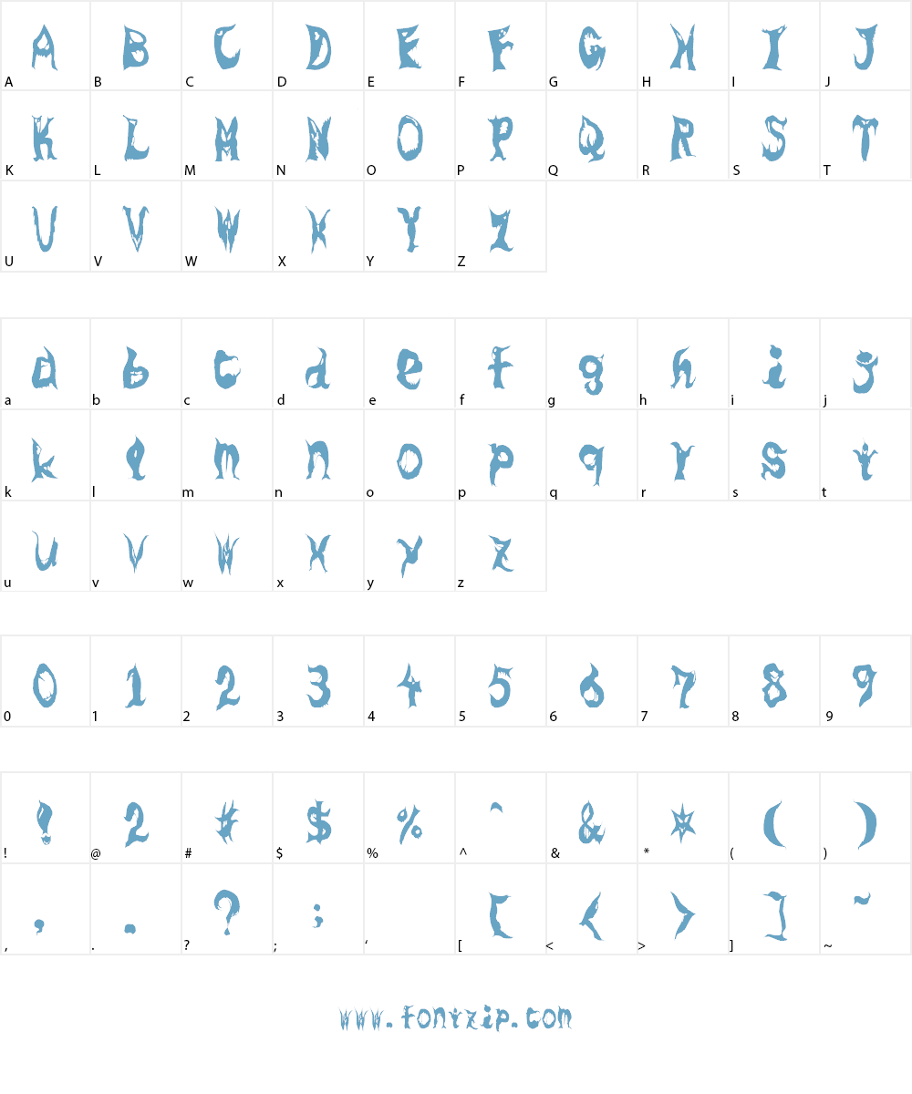 GhostParty Font Character