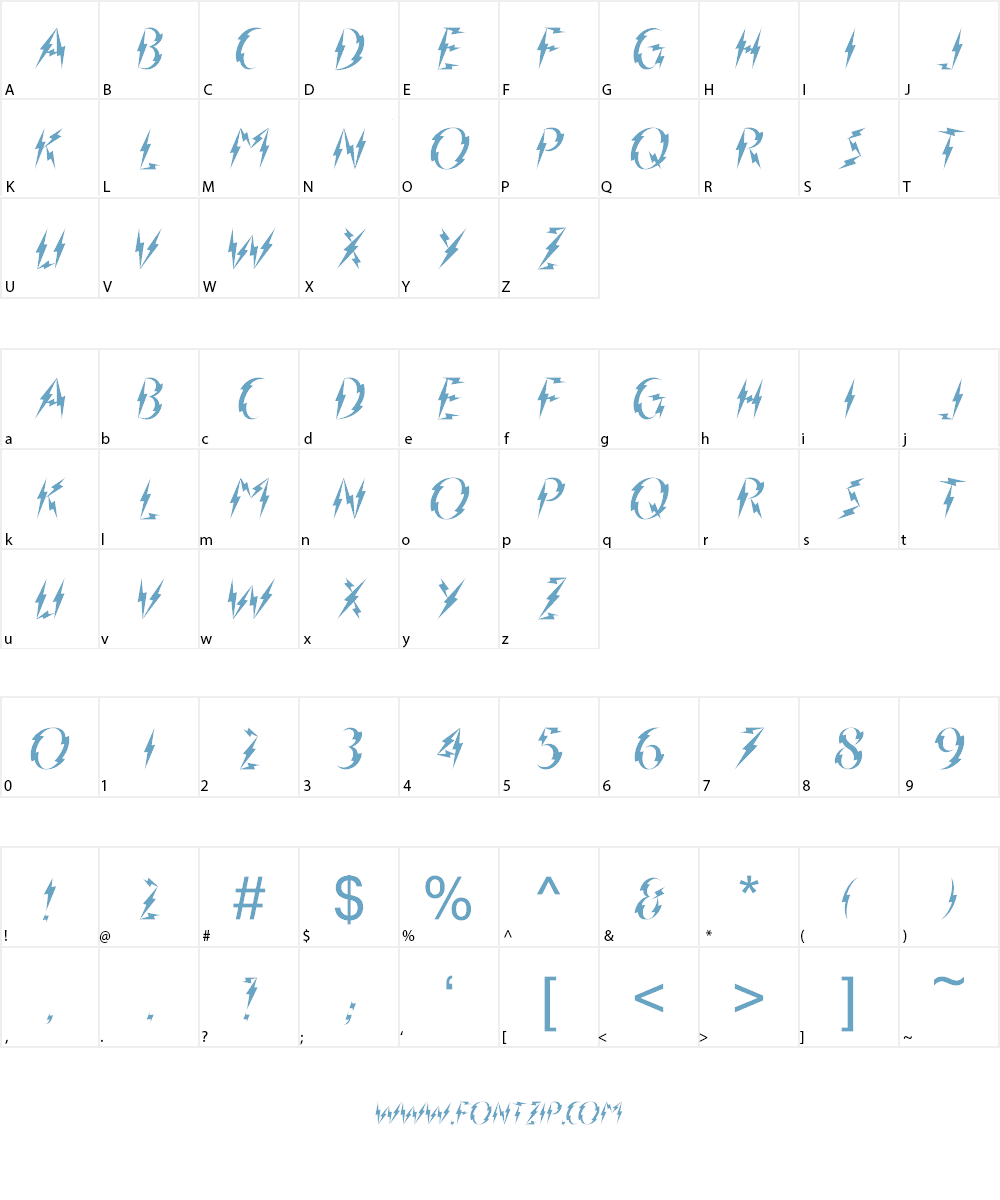 Inner Flasher Font Character