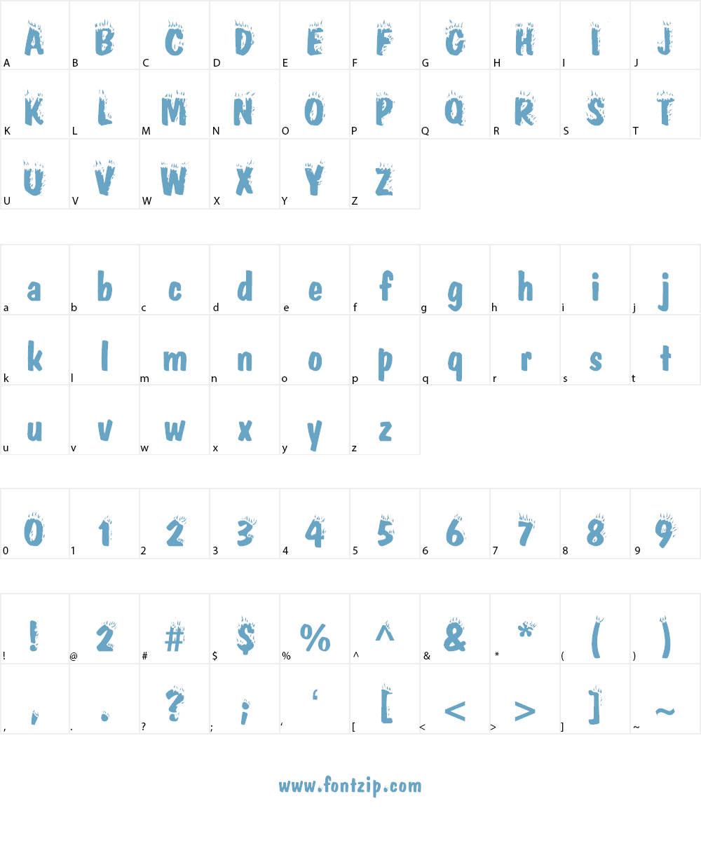 Firey Font Character