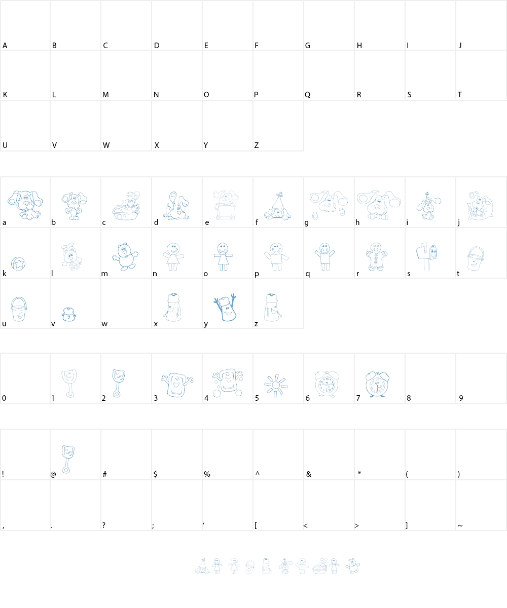 Blue's Clues Font Character