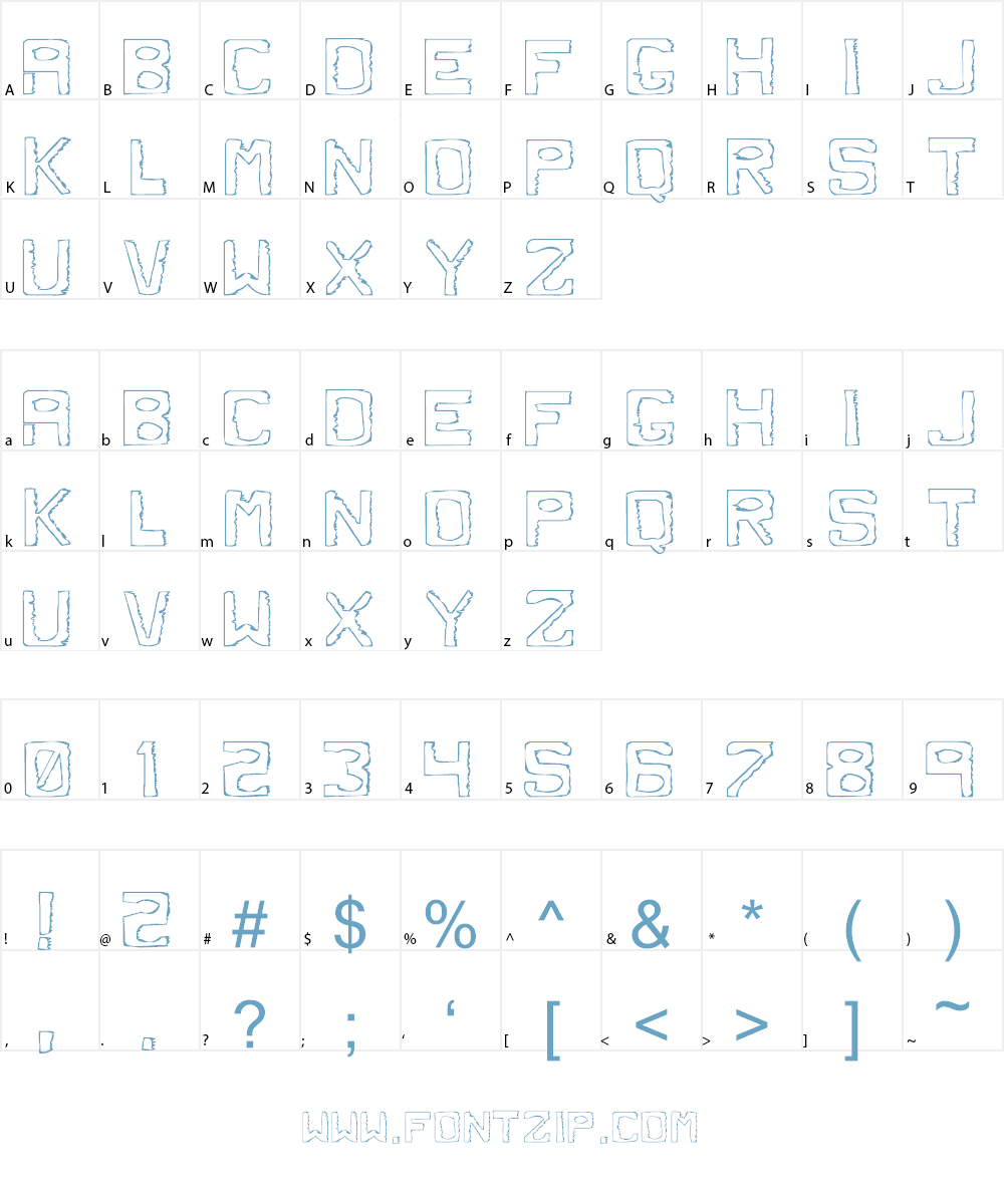 Dirty Dung Font Character