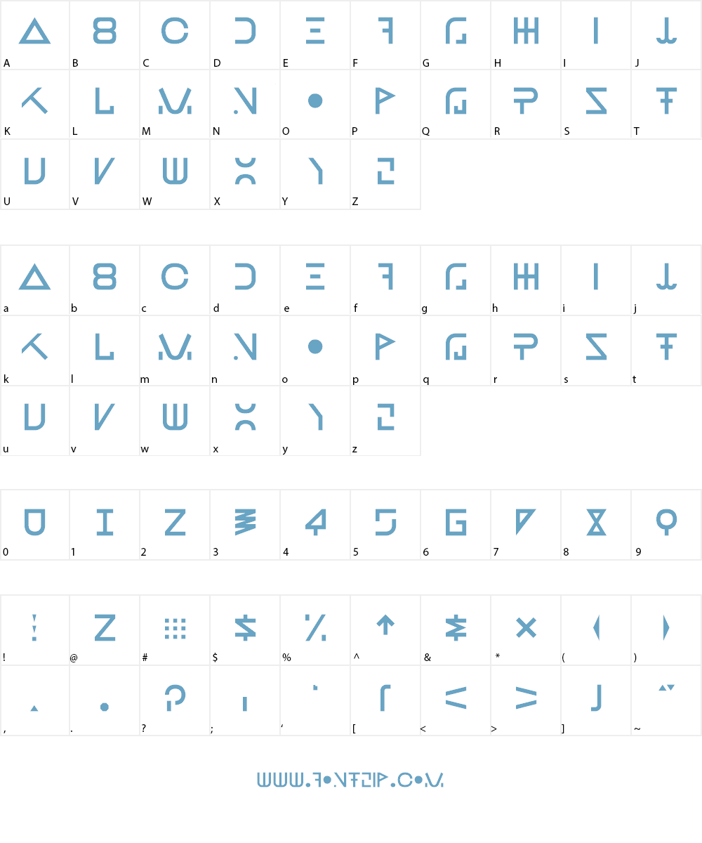 New Job Font Character
