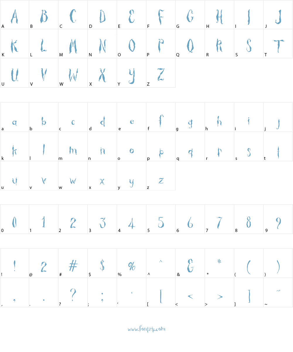 Thicket Font Character