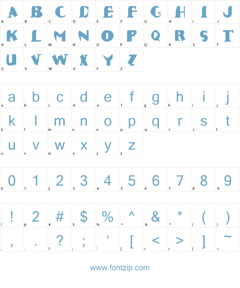 ROUGHAGE Font Character