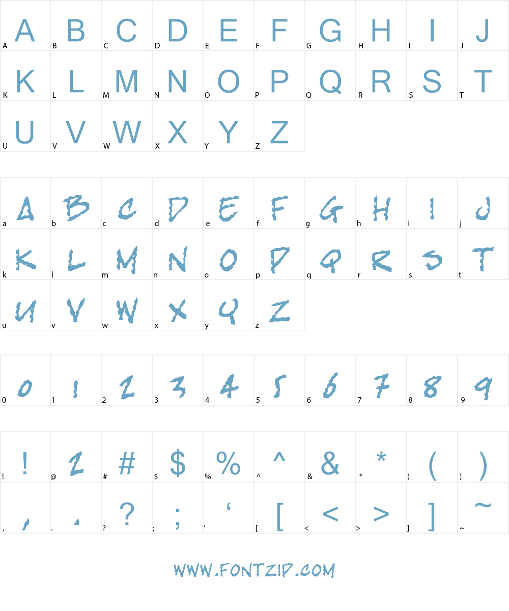 bobTag Font Character