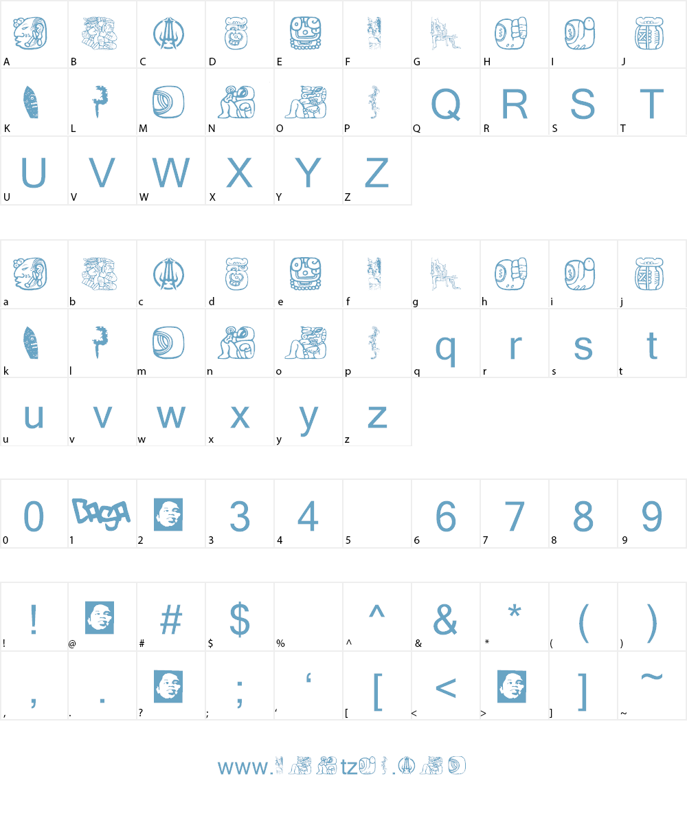 Maya Allstars Font Character