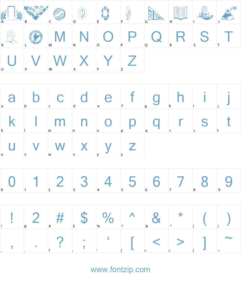 Nouveau Font Character