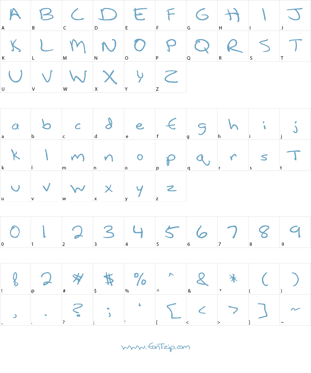 Lefty Font Character
