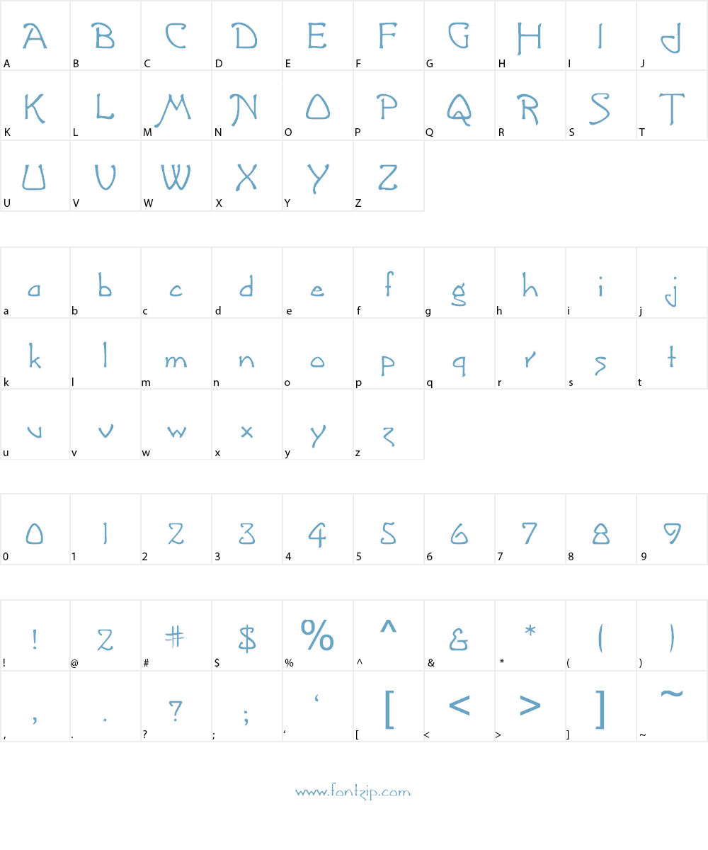 Greeting Font Character