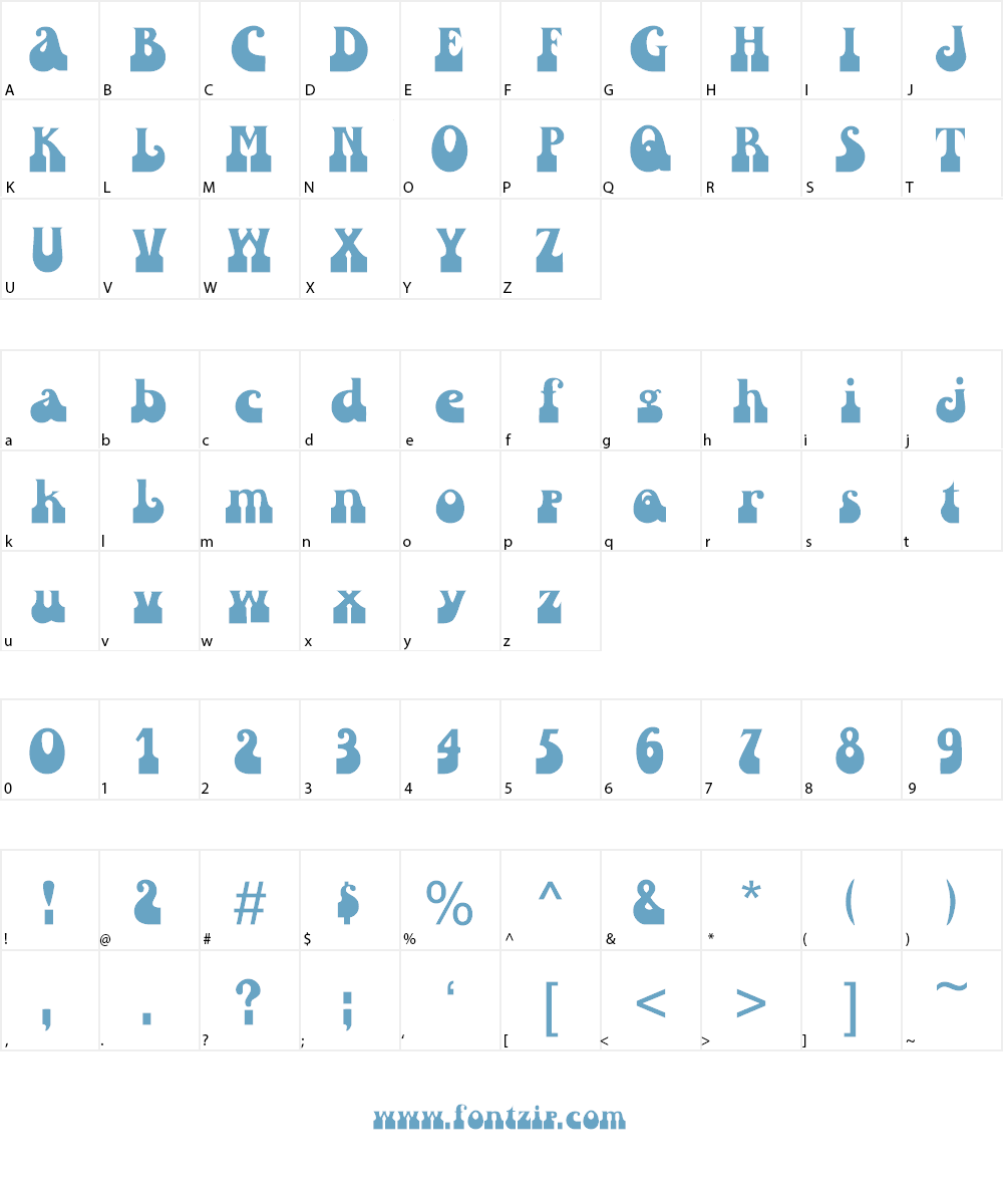 Inkwell Font Character