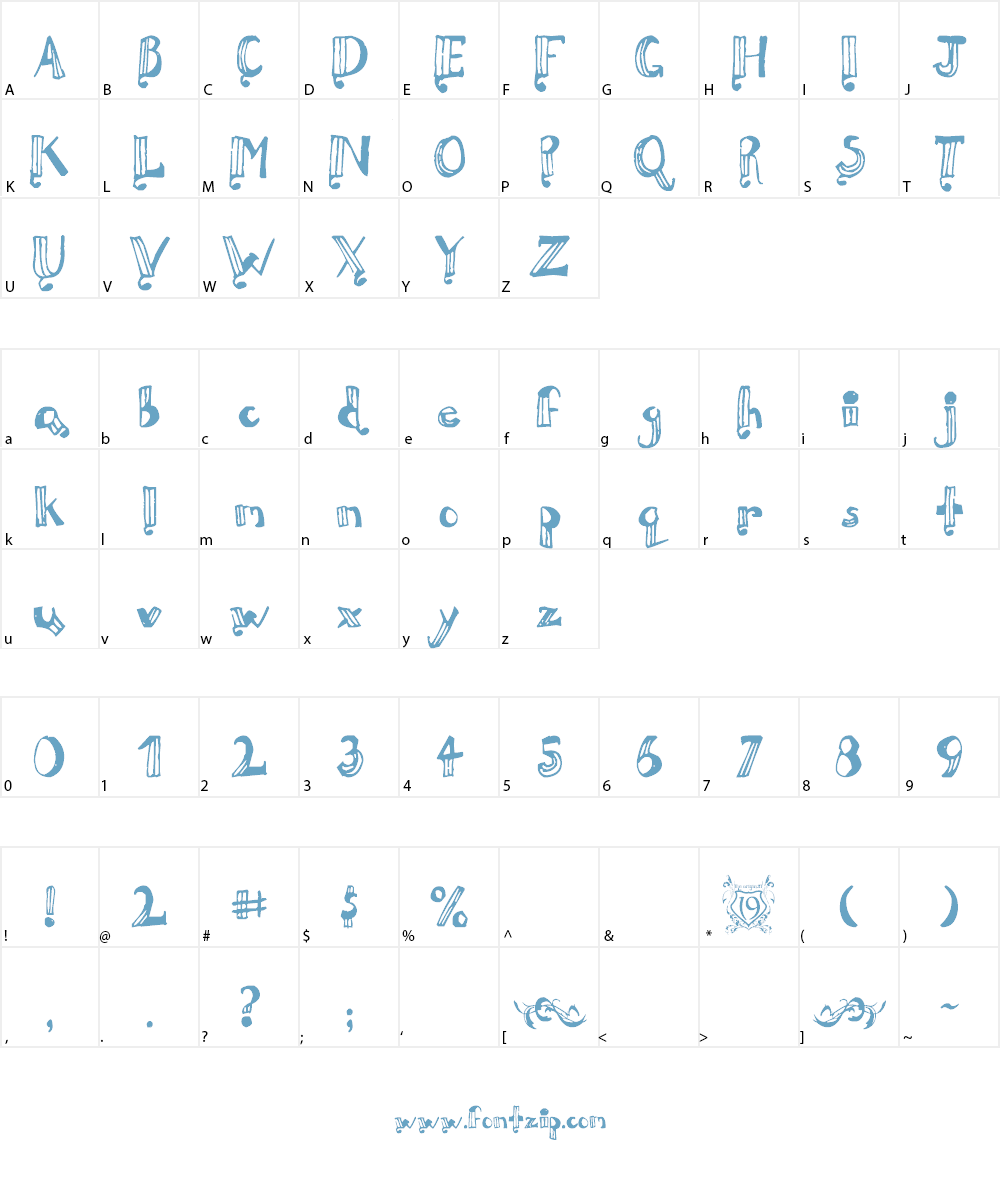 Perrymint Font Character