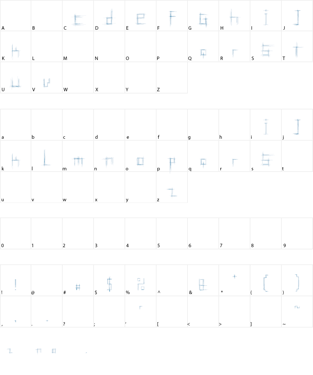 Bruised Font Character