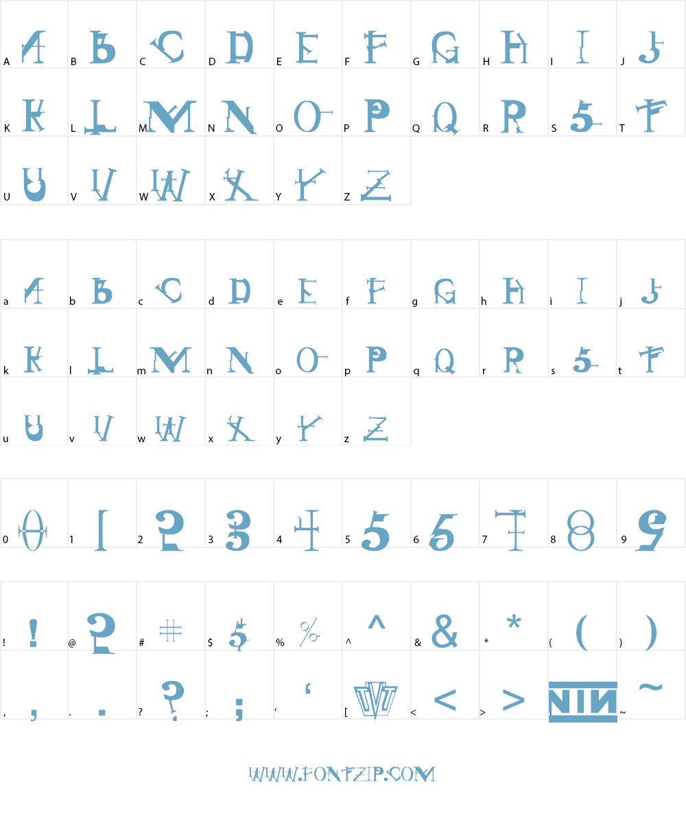 Singothic Font Character