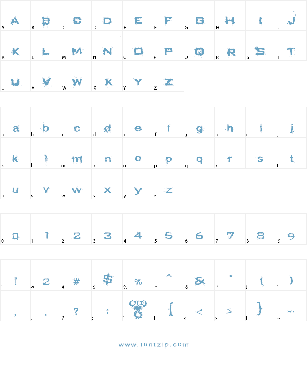Prozac Buzz Font Character