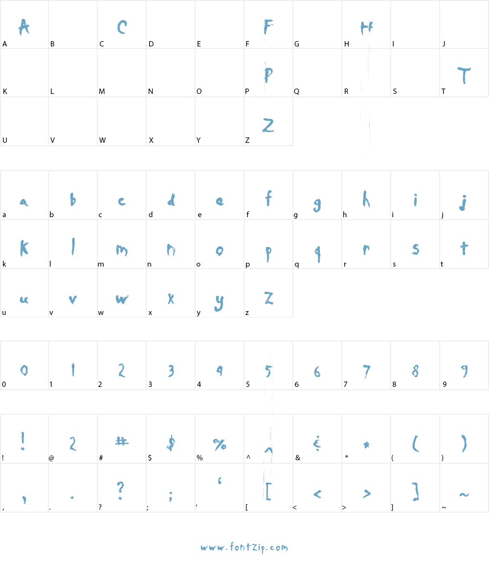 Daubmark Font Character