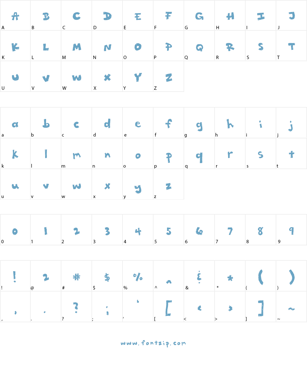 Ratty Tatty Font Character