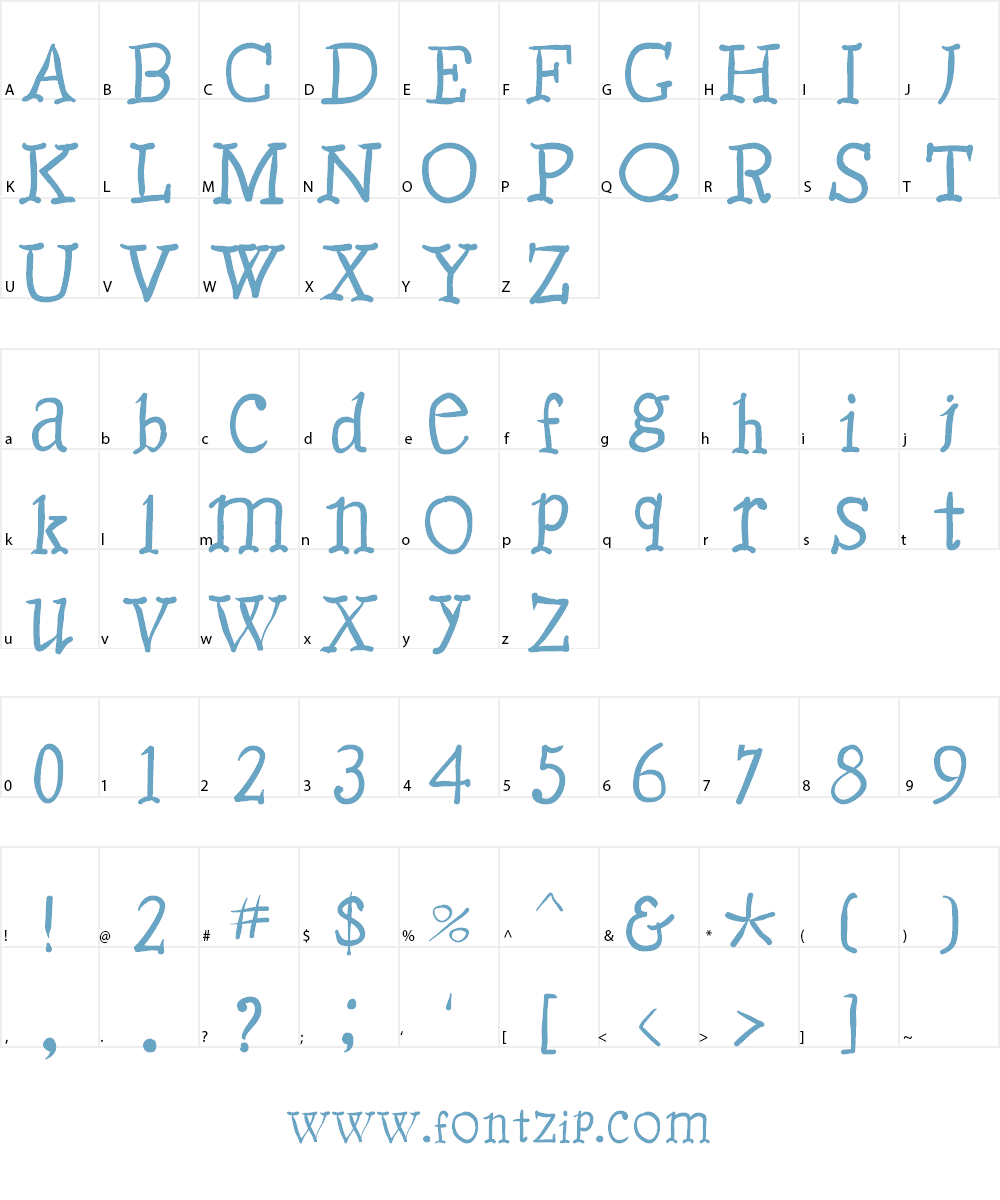 Caslonia Font Character