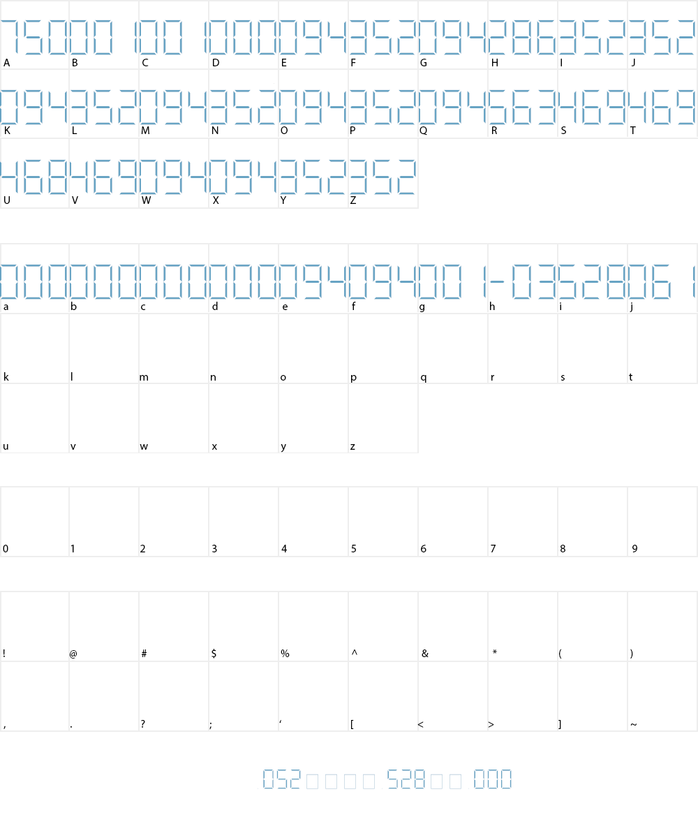 TestInstructions Font Character