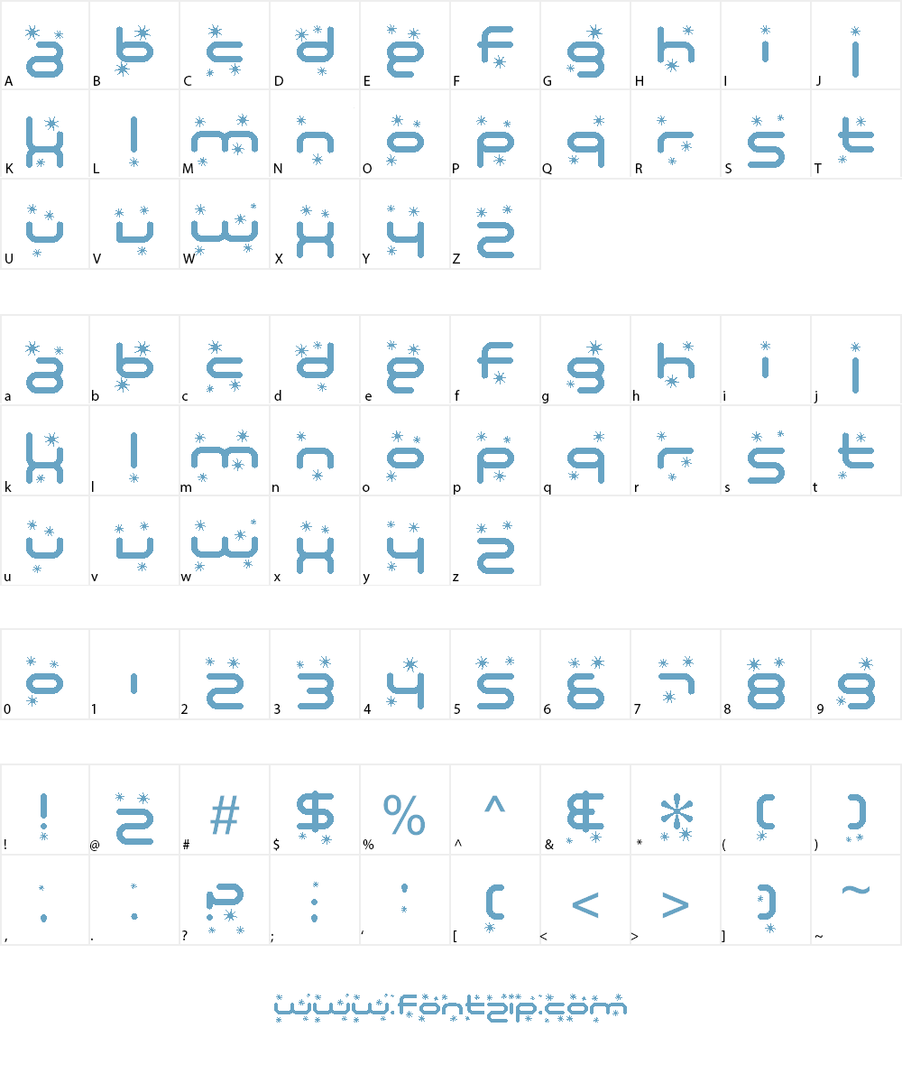 SF Technodelight Font Character