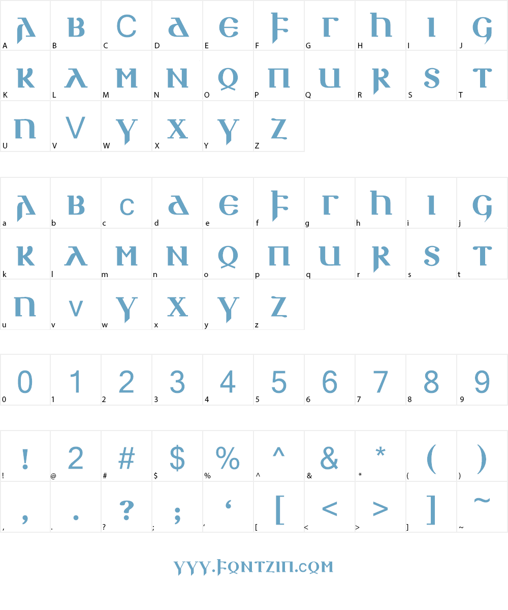 Silubr Font Character