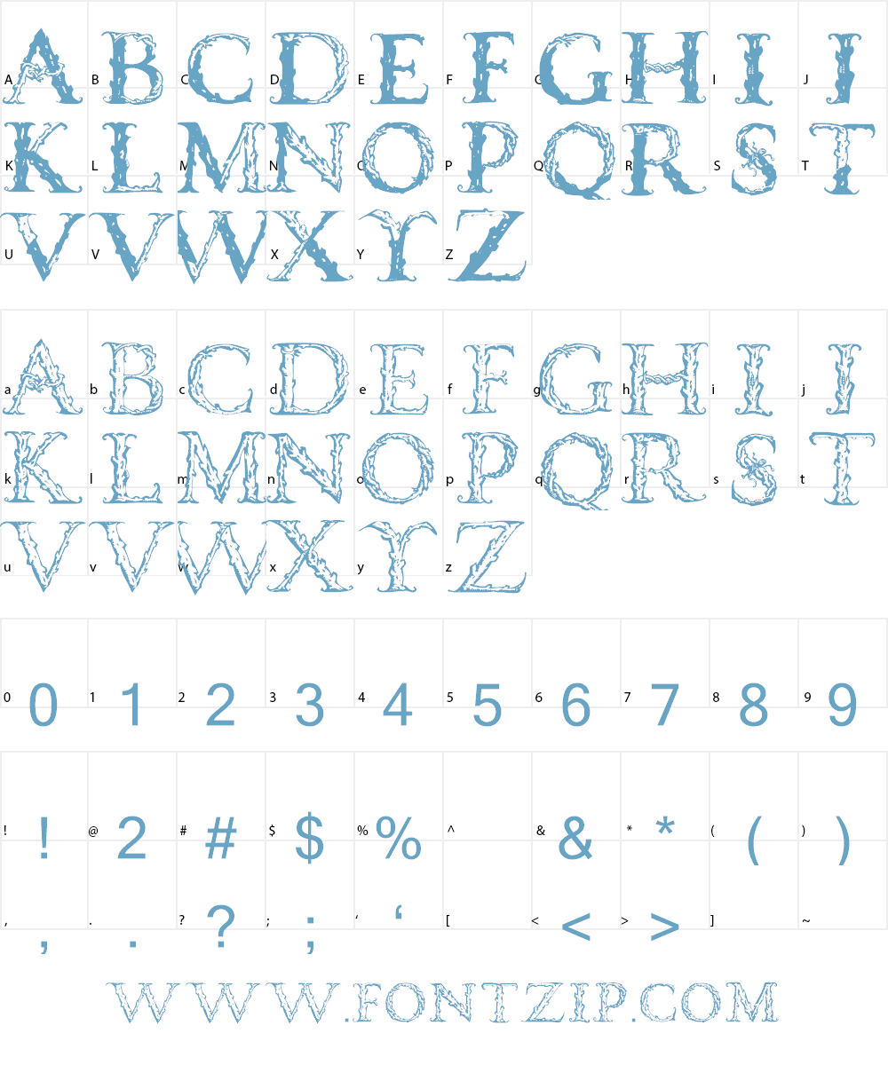 VespasianCaps Font Character