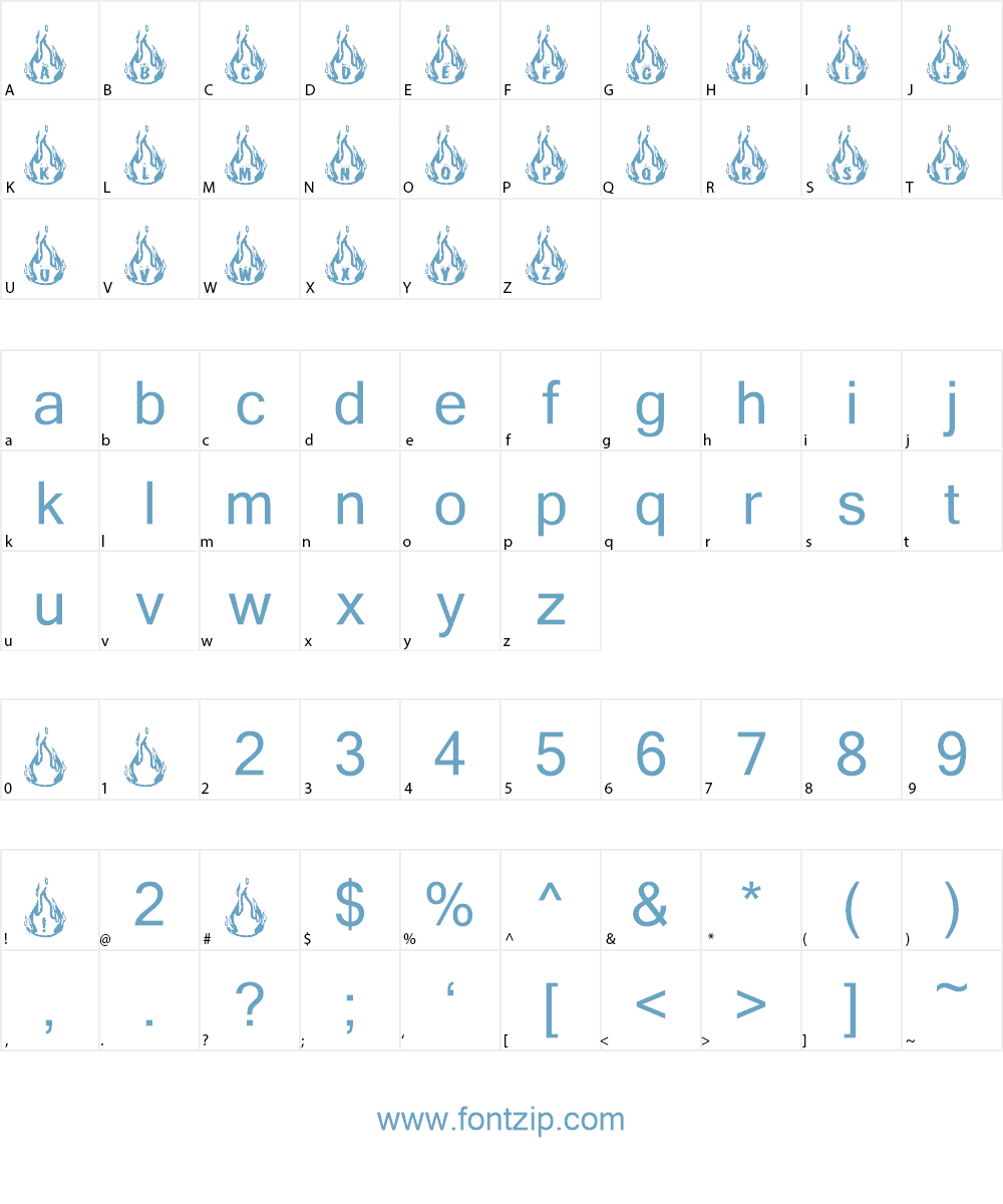 RMFIRE Font Character