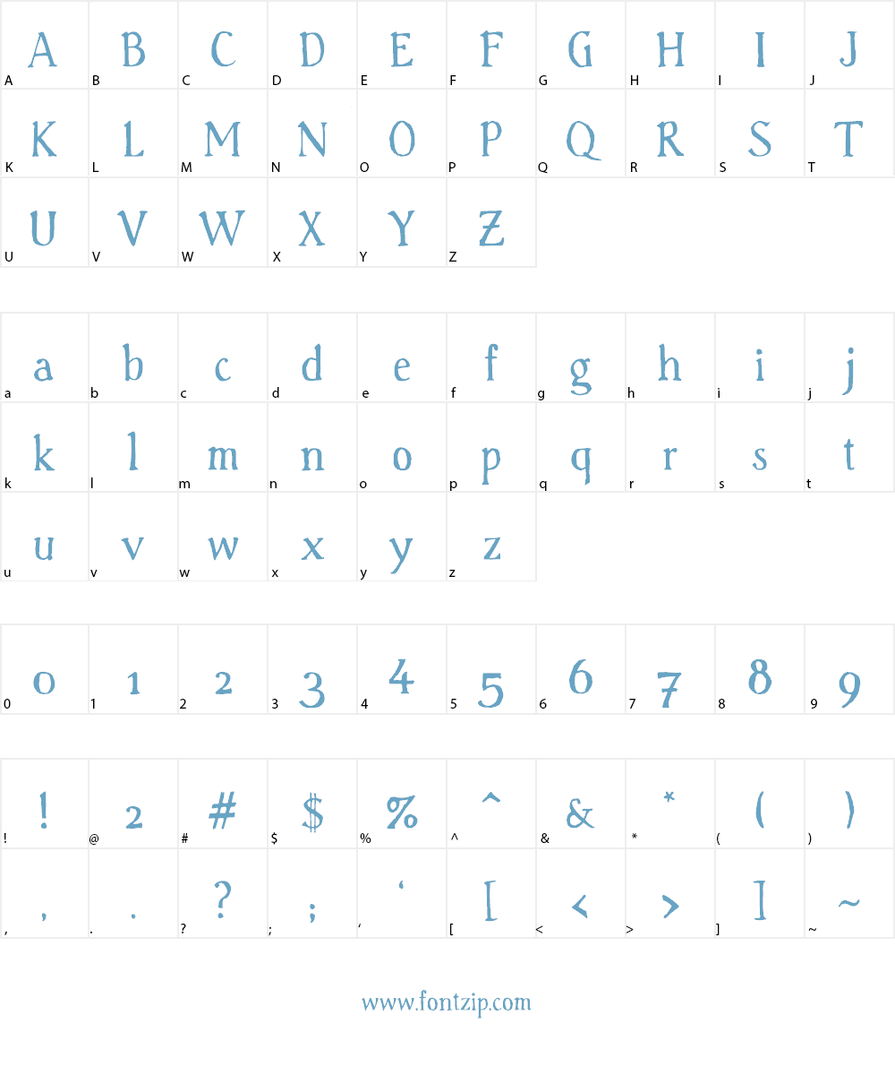 Handserif Font Character