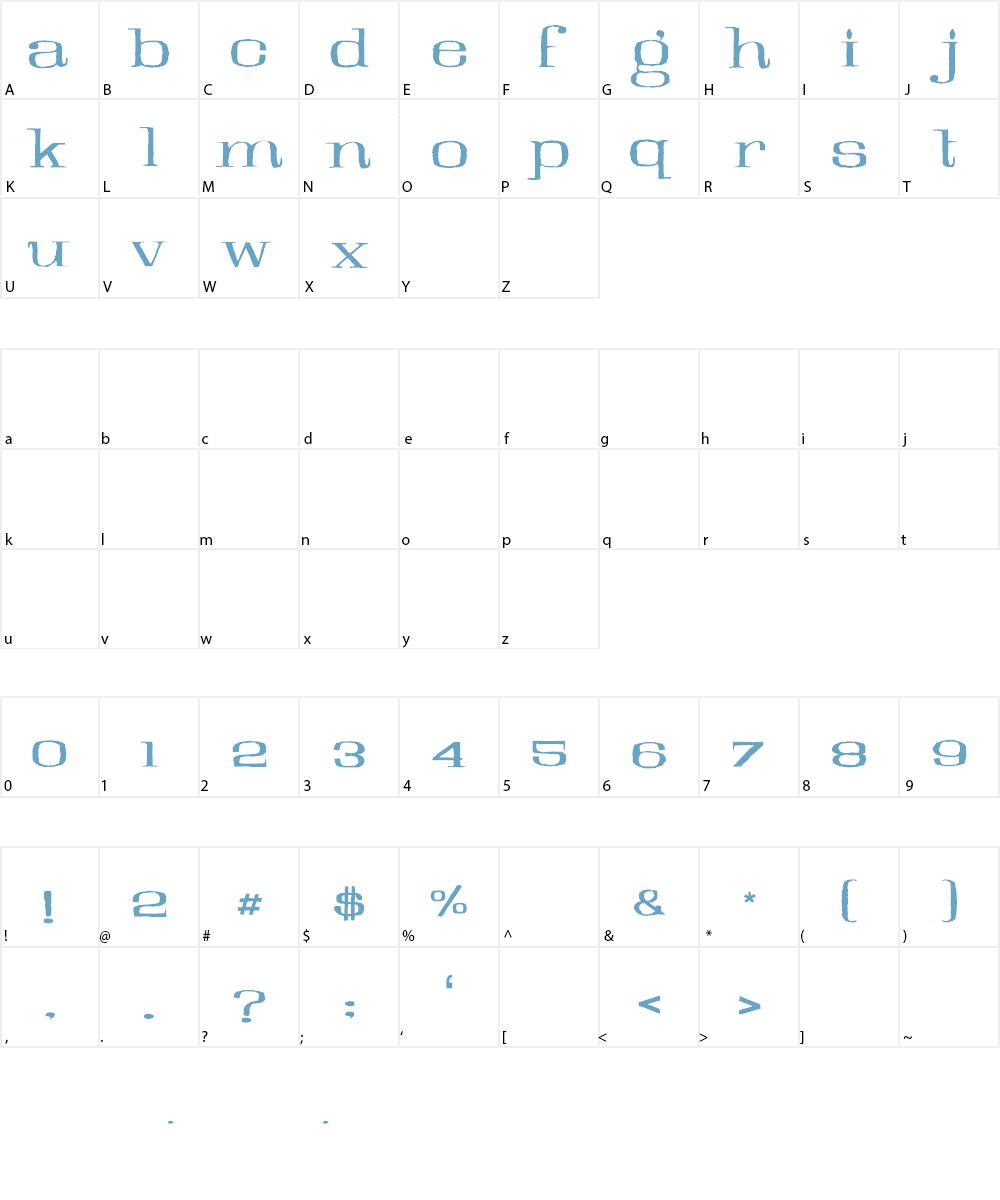 Galeries Font Character