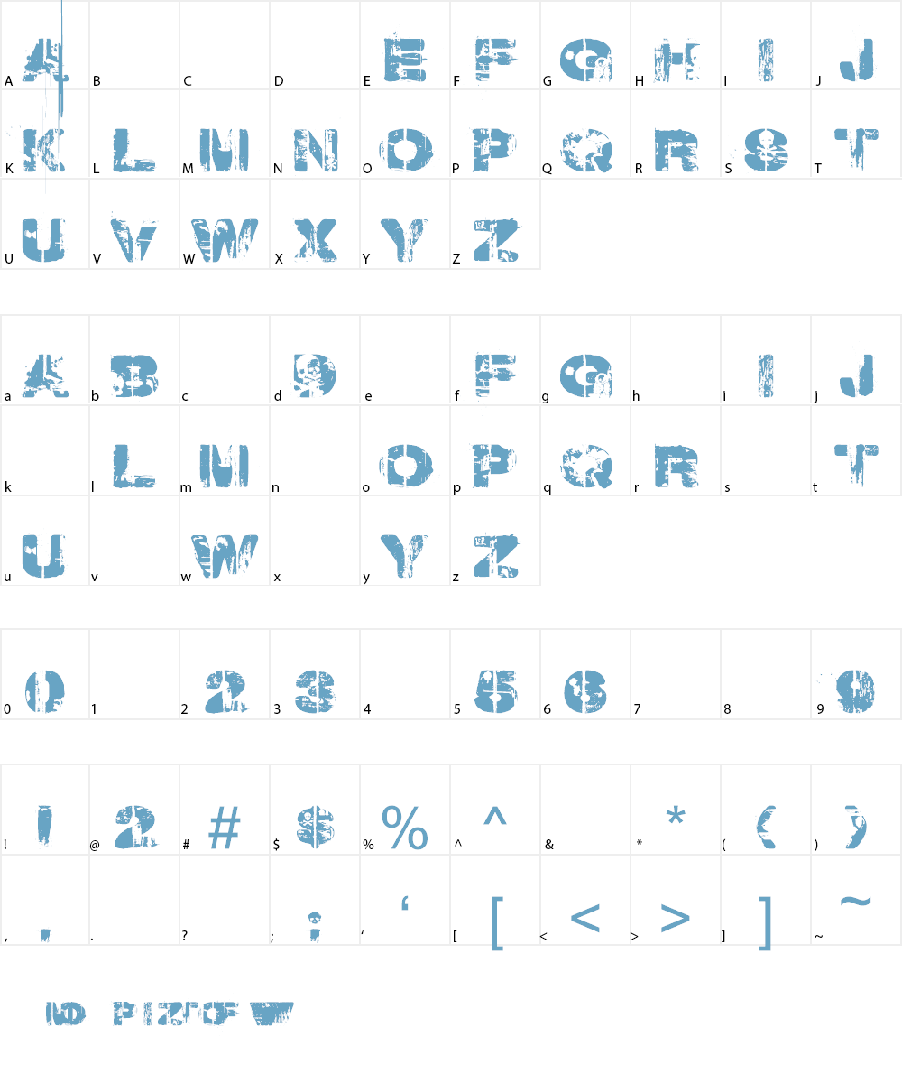 Weekend Warrior Font Character