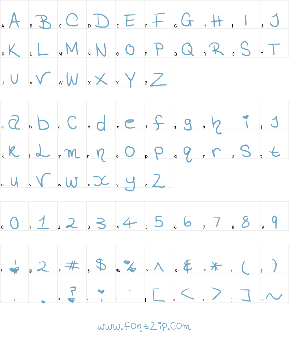 ChelseaAnn Font Character