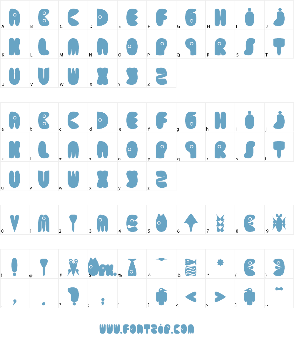 Outsider Font Character