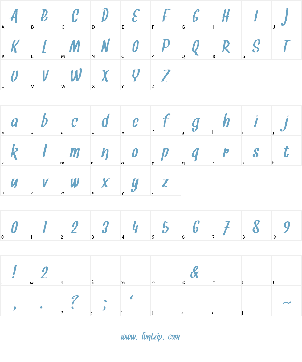 Snickles Font Character