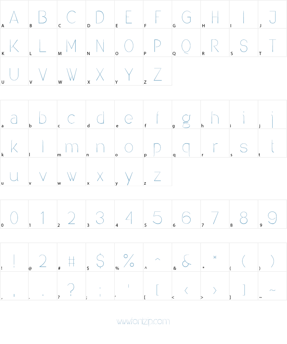 Denigan Font Character