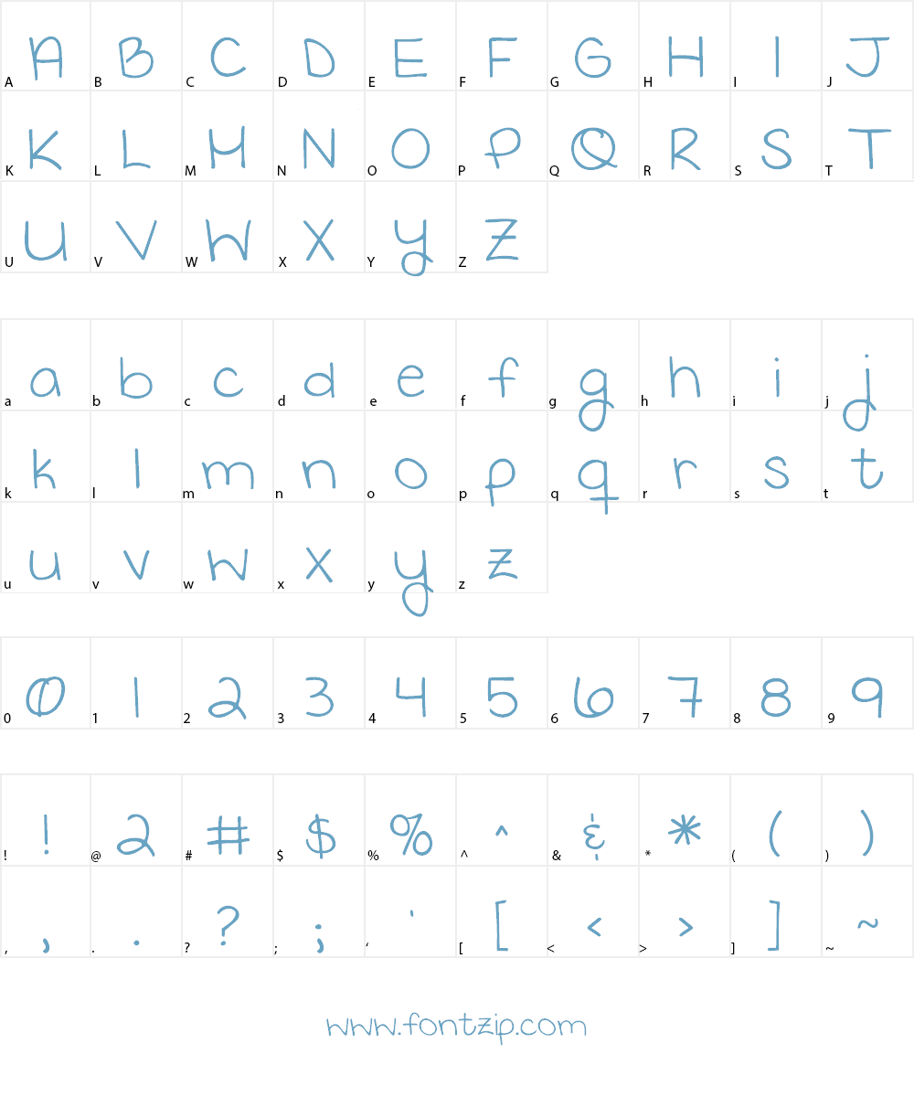 KG Keep Your Head Up Font Character