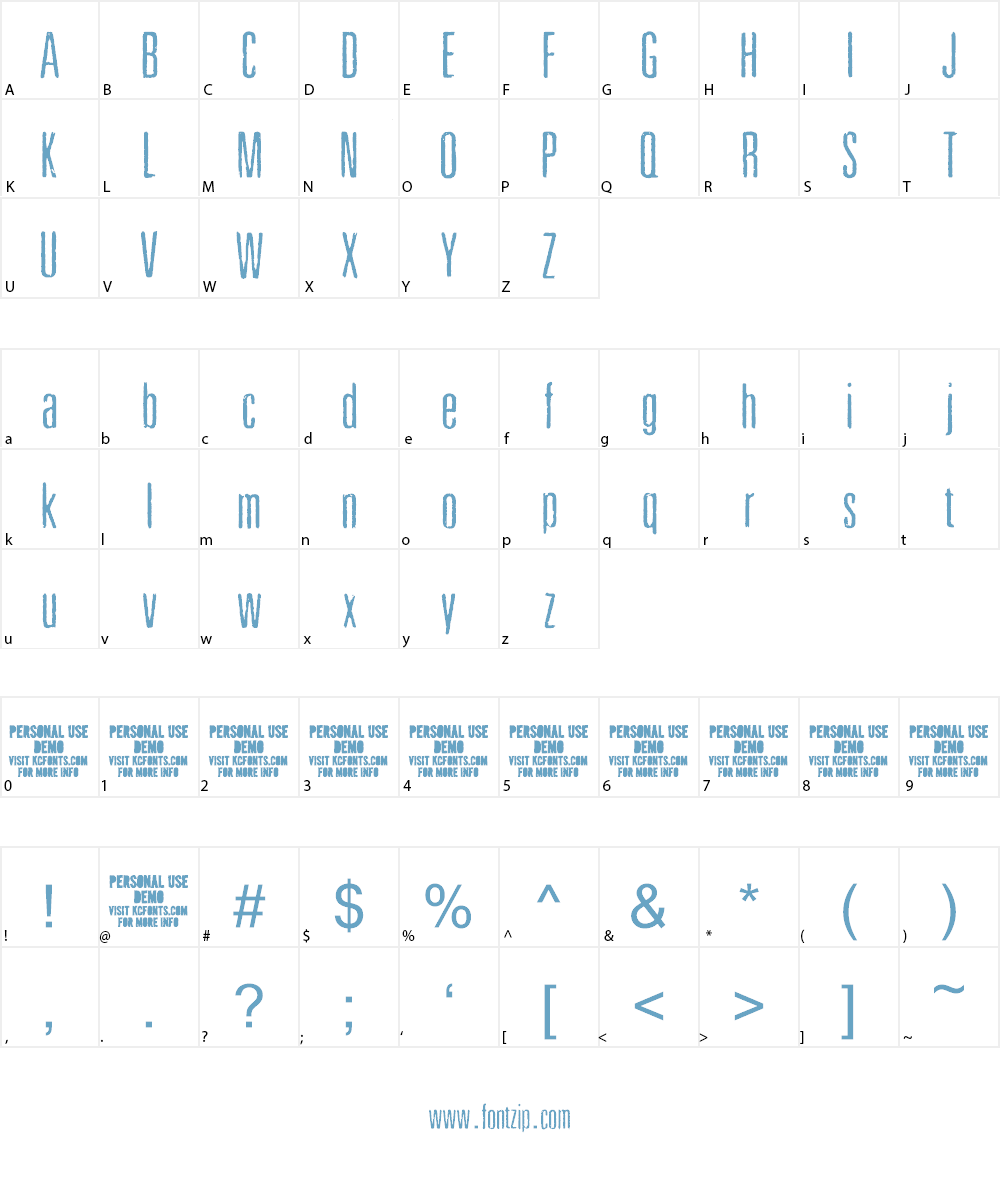 Pewter Font Character