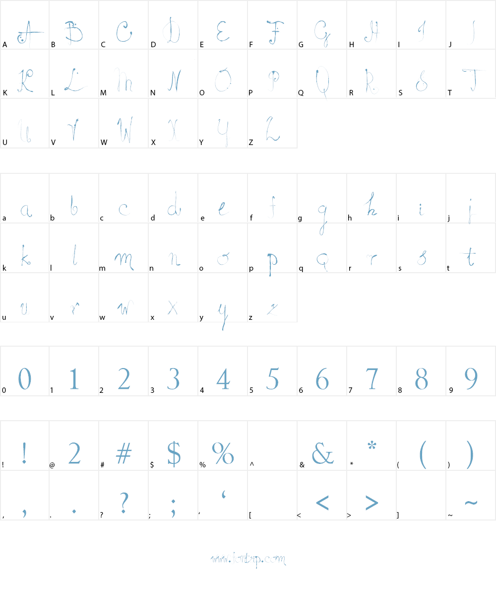 vintage_MartavanEck Font Character